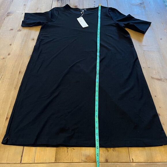 Eileen Fisher Black Crepe Round Neck Stretch Dress Size Large NWT - Picture 13 of 13